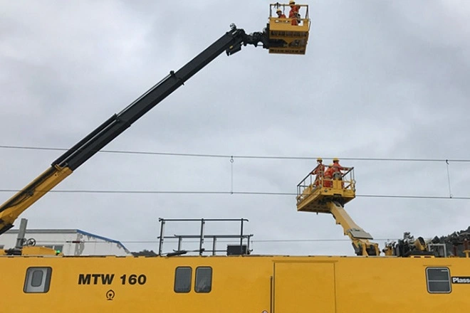 Veículo especial usado em indústrias ferroviárias